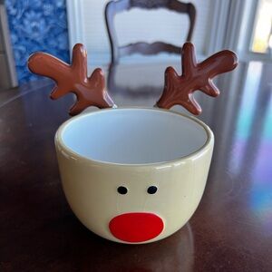 Cute Reindeer Christmas Dip Bowl and Spreading Knives
